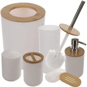 RUHHY Kopalniški set 6 kosov, beli - bambus