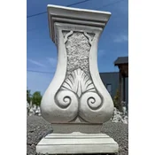 Casa Padrino baroque garden decoration column gray H. 63 cm - Baroque style garden decoration