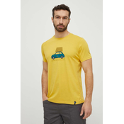 Majica kratkih rukava LA Sportiva Cinquecento za muškarce, boja: žuta, s tiskom, N55735735