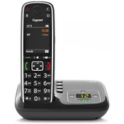 Gigaset Gigaset E720A Analogni/DECT telefon Prikaz klicatelja Črn