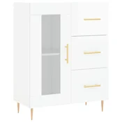 Vidaxl Komoda visok sijaj bela 69,5x34x90 cm inženirski les