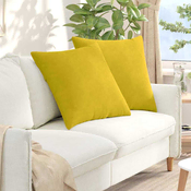 Jastucici za sofu 2 pcs Žuta 60 x 60 cm Kordura tekstil