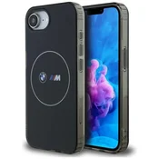 Bmw Ohišje BMW IML Metal White Circle MagSafe za iPhone 16e - črno