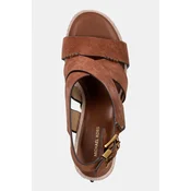 Sandali iz semiša MICHAEL Michael Kors Raven Wedge Sandal