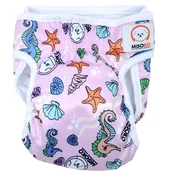 Misoko Periva pelena za ženke Diapers Reusable Morski konjici, M, Roze