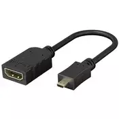 GOOBAY HDMI na Micro-HDMI 4K/60Hz 0,15m črn kabel