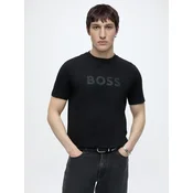 BOSS Majica Logo 50566504 Črna Regular Fit