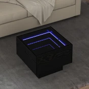 vidaXL Stranska miza Črni hrast 40 x 40 x 30 cm Konstruiran les