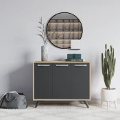 Hanah Home Komoda Piffa 100x82x35cm Hrast-Antracit