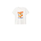 MANGO Majica ILUSTRA mornarska/rumena/oranžna/bela