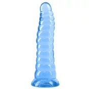 Gelski dildo s priseskom Fantasia Nymph (19 cm), modri