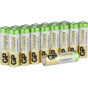 GP Batteries Mignon (AA)-Baterija Alkalno-manganov GP Batteries Super 1.5 V 16 KOS