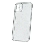 Onasi Silikonski ovitek z bleščicami za Pixel 10/Pixel 10 Pro - prozoren s srebrnimi bleščicami