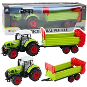 shumee Traktor s prikolico, torzijski pogon, odpirajoča se kapuca, vrata, zelena