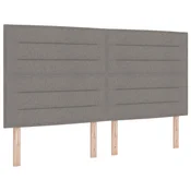 Vidaxl Postelja z vzmetnico z vzmetnico z LED Taupe 180 x 200 cm blago