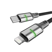 Kabl AVAX CB636 Steely Led / USB-C to Lightning / 27W / 2 m braided / Black