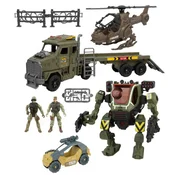 Robot mecha z efekti s traktorjem in helikopterjem 60 cm