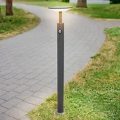 Lucande Fenia LED stenska svetilka, 100 cm, senzor, IP54, antracit - Sodobni - antracit, opal - Aluminij