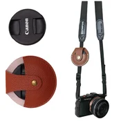 INF Zaščitni etui za pokrovček objektiva Canon, PU usnje Red S, (5000291787)
