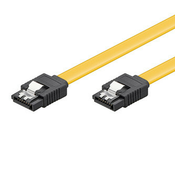 Kabel za podatkovni tvrdi disk, SATA muški - SATA muški, 0,5 m, 6 Gb/s, žuti, blister s logotipom