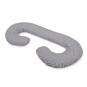 Bobono Bombažna prevleka za nosečniško blazino tipa C - črna rozeta