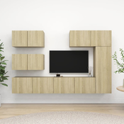 6-dijelni set TV ormarica boja hrasta sonome konstruirano drvo
