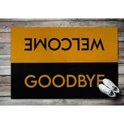 tulup.si Predpražnik za pred vrata Welcome Goodbye Oranžna barva 60x40 cm