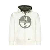 NORTH SAILS CHILDRENS WHITE ZIP-UP SWEATSHIRT