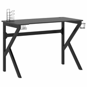Igraci stol s nogama u oblika slova K crni 110 x 60 x 75 cm