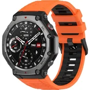 GS Silikonski pašček za Amazfit T-Rex 3, oranžen/črn