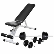 shumee Vadbena klop s kompletom uteži in palic 60,5 kg