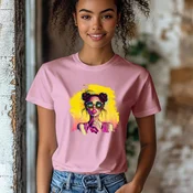 Camiseta Majica sa štampanim printom Cam 917, Ženska, Roze