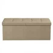 Songmics Shranjevalna klop 38x110x38 cm rjava