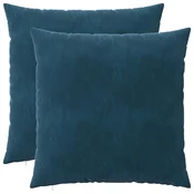 Vidaxl Prevleka za blazino 2 kos HEERLEN Modra 65 x 65 cm Žamet