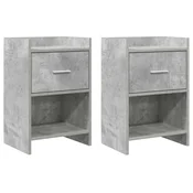 vidaXL vidaXL Posteljne mize 2 pcs Betonsko siva 40 x 30 x 60 cm, (5000247375)