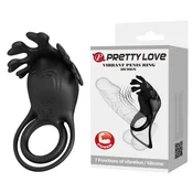 Gardj Europe PRETTY LOVE – VIBRIRAN PRSTAN ZA PENIS RUBEN, črn, 7 vibracijskih programov