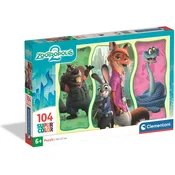 Clementoni: Zootropolis 2025 - sestavljanka s 104 kosi