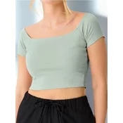 Sinsay - Crop top - svetlozelena