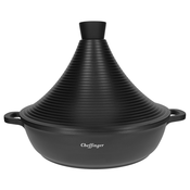 Cheffinger Cheffinger, Tajine Lonec 28 cm z Marmoriranim Premazom in Soft-touch Ro?aji, ČRNA, (21553012)