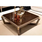 Casa Padrino luxury coffee table brown/gold - Square solid wood living room table - Living room furniture - Luxury furniture - Luxury collection