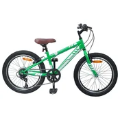 Vidaxl Gorsko Kolo 24 Palcev 6-Speed za otroke od 8 do 12 let Zelena