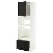 METOD / MAXIMERA Visoki element za ugradne uredaje, bela/Lerhyttan crno bajcovano, 60x60x200 cm