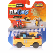 FLIP CARS Automobilcic 2u1 Front Loader & Fire Engine