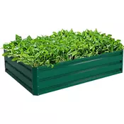 Northix Dvignjena jeklena vrtna greda za zelenjavo, zelišča, rože, 120x90x30,5 cm, odporna proti rji