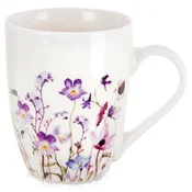 shumee Porcelanasta skodelica za pitje kave, čaja, zelišč, pisanih rož, 360 ml