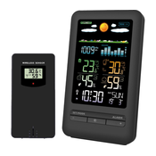 Solight TE87 - Meteorološka stanica s LCD zaslonom 2xAA crna