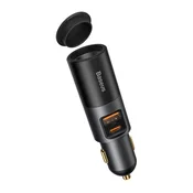 BASEUS adapter-razdjelnik za upaljac, 120W, SIVA CCBT-C0G