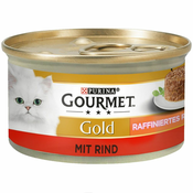 Ekonomično pakiranje Gourmet Gold rafinirani ragu 24 x 85 g - DUO Losos i crni bakalar