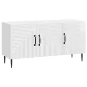 vidaXL TV omarica Bela visok sijaj 99 x 34,5 x 50 cm Inženirski les