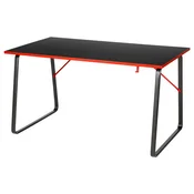 HUVUDSPELARE Gaming miza, črna, 140x80 cm